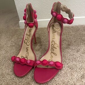 Sam Edelman Fuchsia and Pink Heeled Sandals